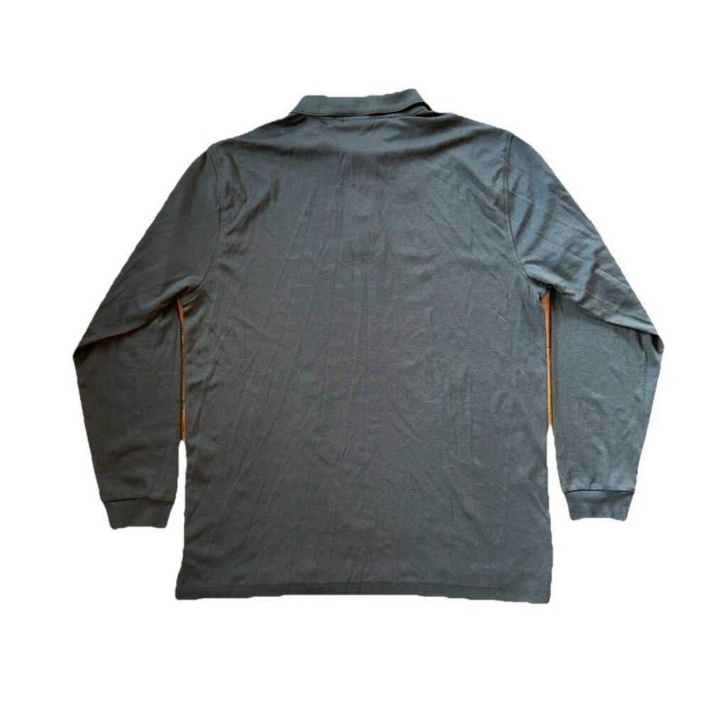 NEW Jos A Bank Traveler Long Sleeve Polo Shirt Size Large Olive Green Cotton - Picture 6 of 6